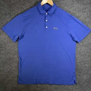 Patagonia Trout Fitz Roy Polo Shirt Men's Medium Organic Cotton Outdoor Golf